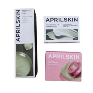 April Skin Artemisia Essence Toner Squsane Hydra Gel Cream Pink Aloe Cleanser